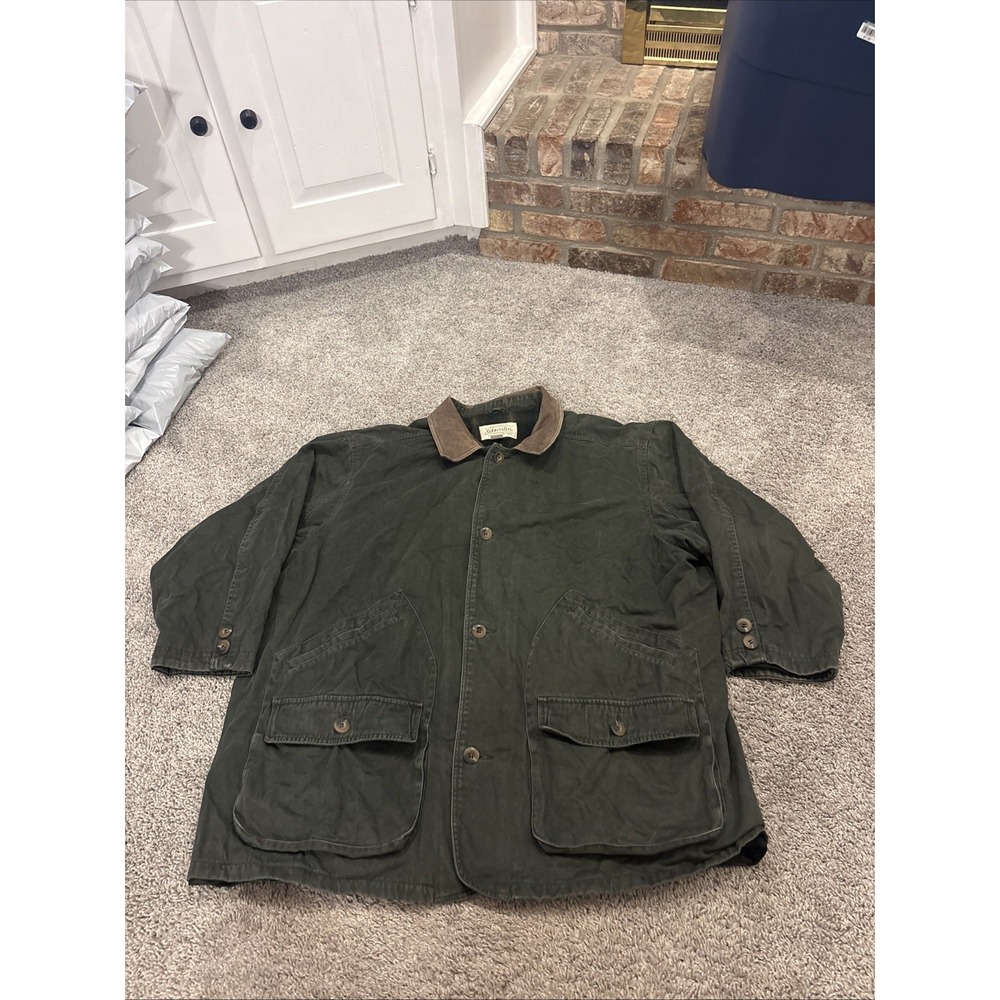 Vintage St John's Bay Workwear Jacket 2XL 90s Barn Coat Chore Green Plaid Lined